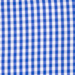 100% poplin cotton in an admiral gingham pattern ideal for shirts, dresses, skirts, pants, and unstructured blazers.