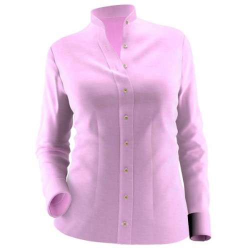 An image illustration of the button front closure with the placket in women’s shirts.