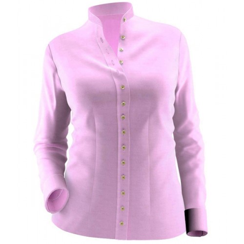 An image illustration of the dense button front closure with the placket in women’s shirts.