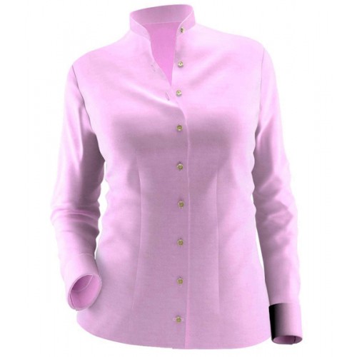 An image illustration of the button front closure in women’s shirts.