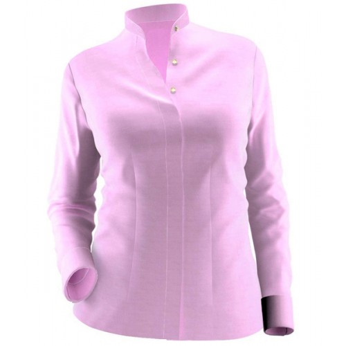 An image illustration of the hidden button front closure with the placket in women’s shirts.