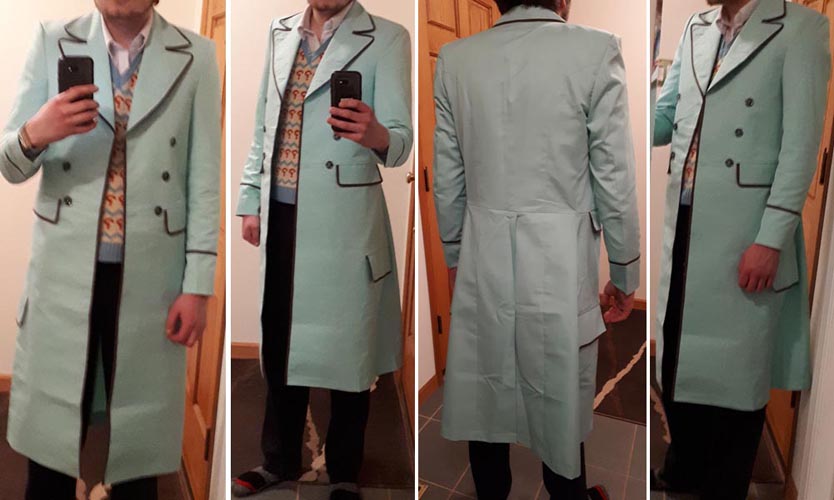 4th doctor frock coat fitting