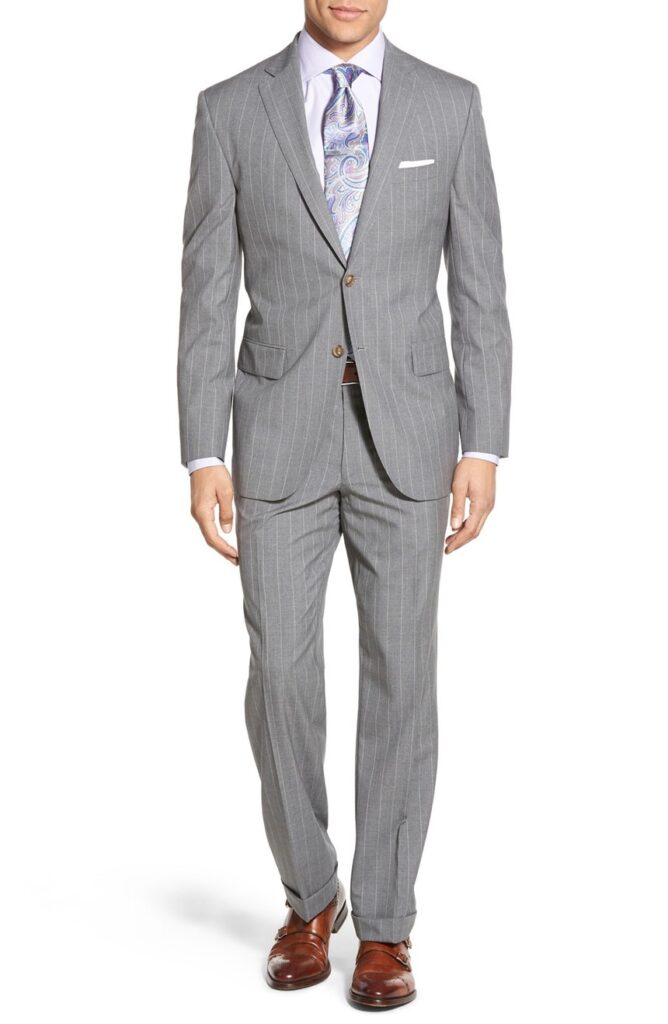 Gray Pinstripe Suit Tailored is The Best Summer Suit For All Skin Tone