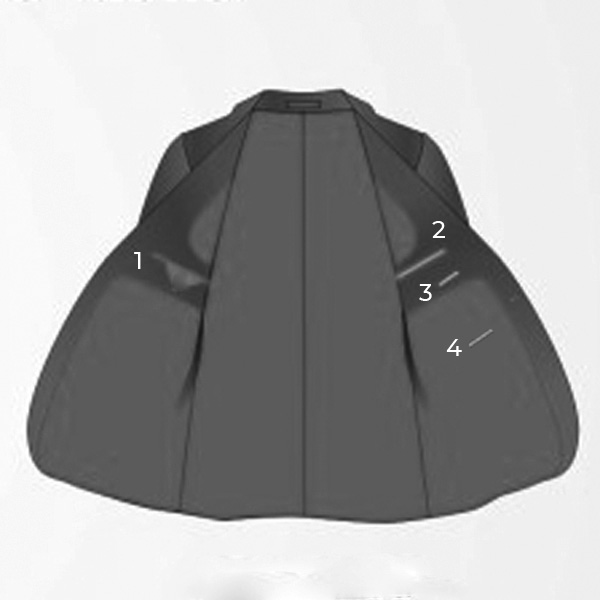 4 internal pockets in frock coat