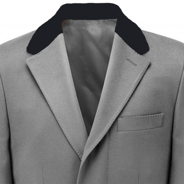 black velvet collar in coat