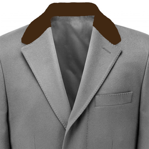 chocolate brown velvet collar in coat