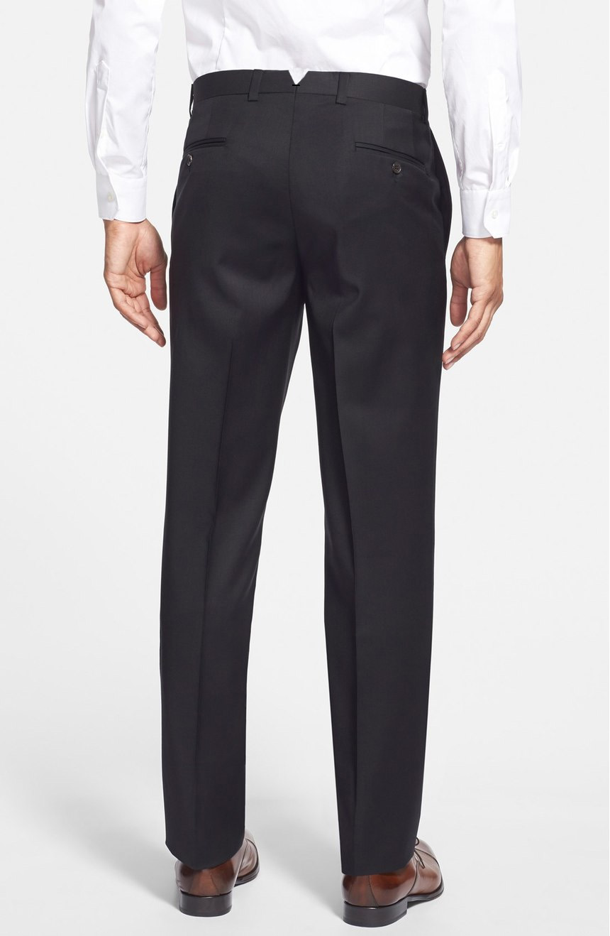 Black slim fit pants for men tailored as formal dress pants | Baron ...