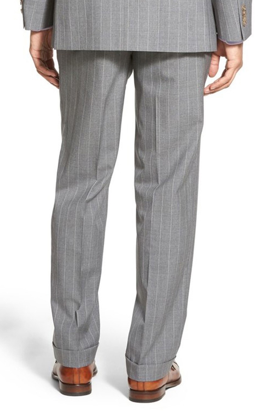 PV Linen Grey Pinstripes Trouser