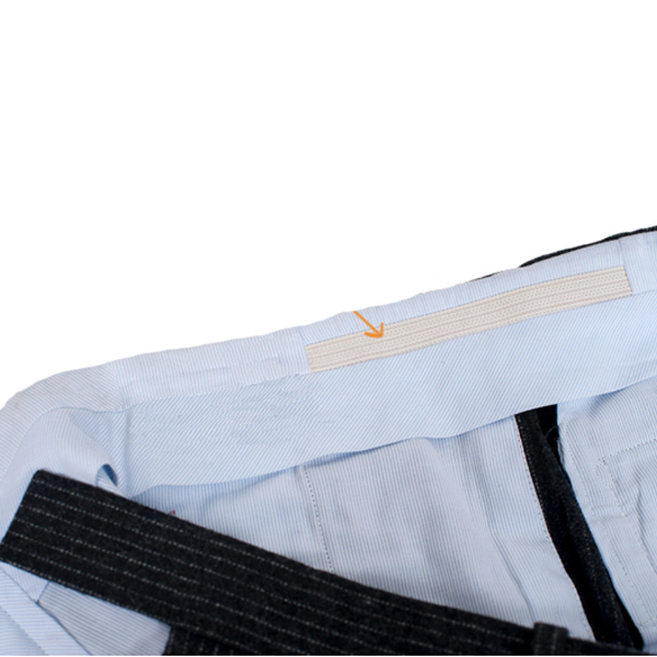 Pants waistband interior with grip