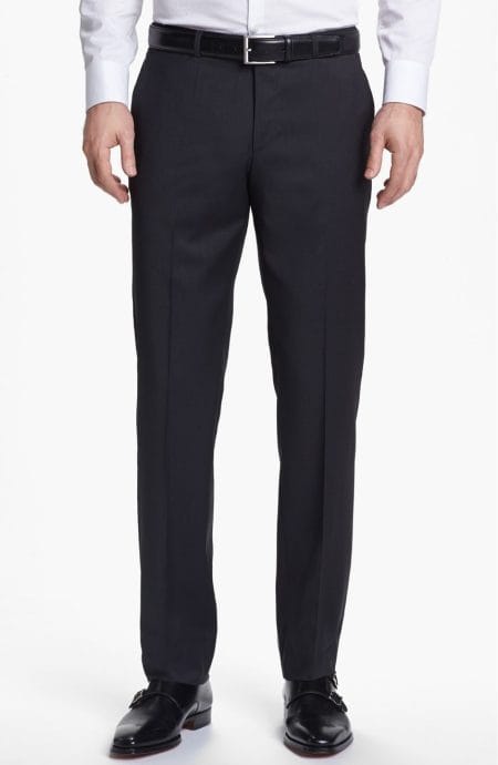 Men’s charcoal gray pants.
