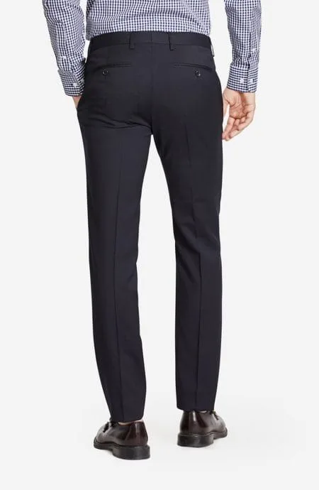 New generation line navy wool pants full back view