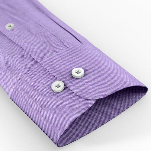 Shirt sleeves with convertible round cuff.