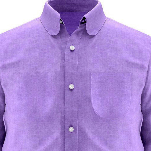 Men’s shirts with a round left chest pocket.