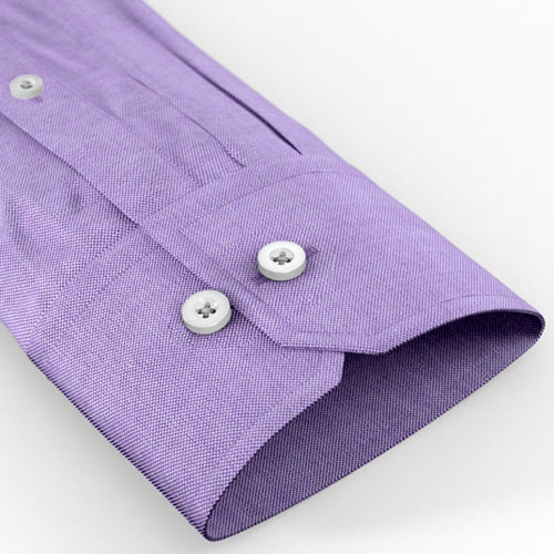 Shirt sleeves with convertible notched cuff.