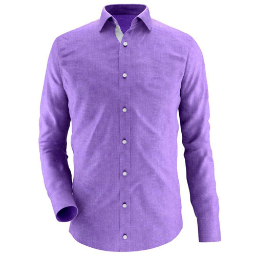 White button side placket front in the men’s shirt.
