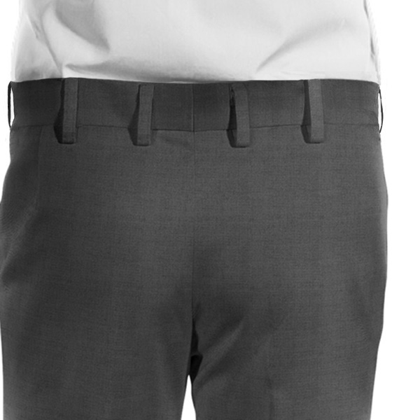 Eight belt loops in the 2-inch tall pants waistband.