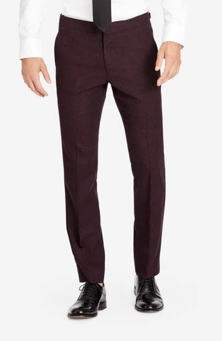 Flannel dress pants in a slim fit.