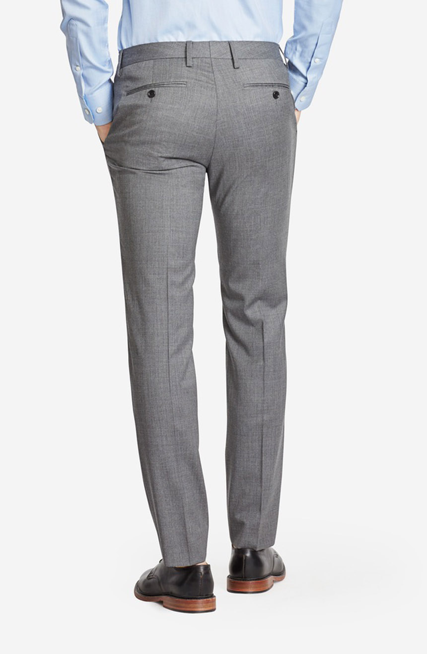 Light gray dress pants hand tailored in a fitted straight cut | Baron ...