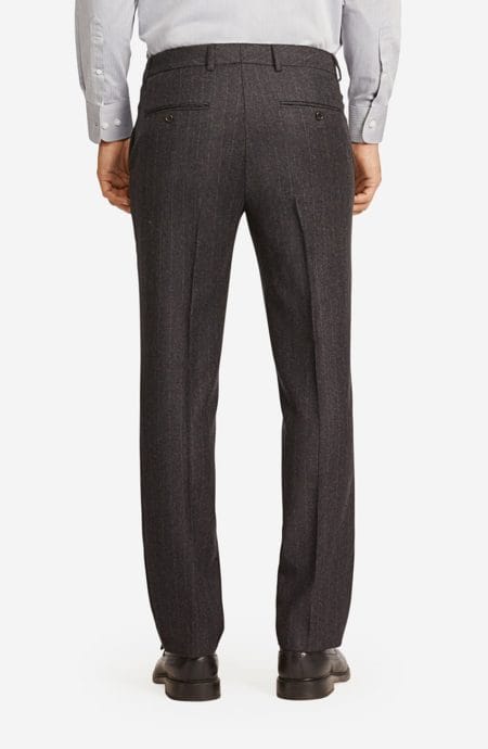 Merino wool dress pants full back view.