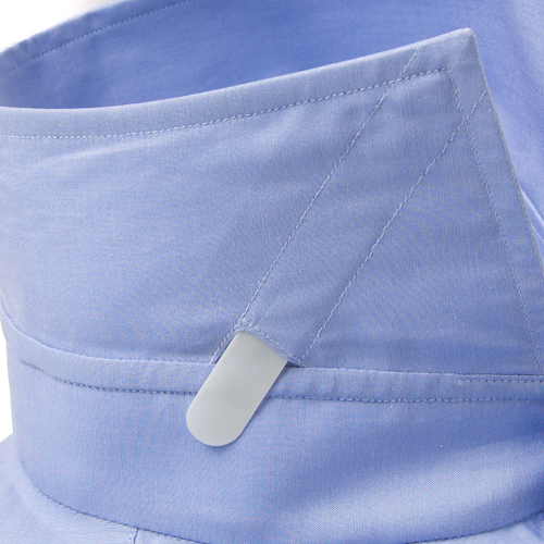 Removable collar stays on shirts.