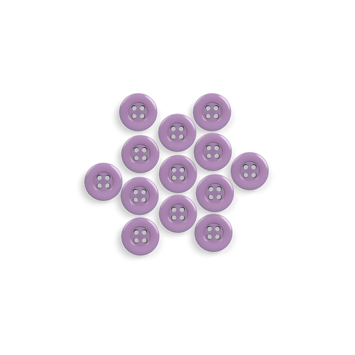 Lavender plastic buttons for shirts.