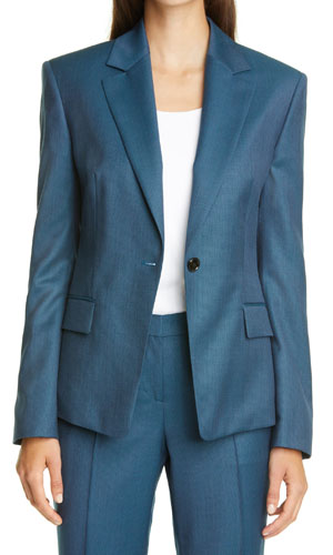 This is an image of a women's suit jackets in a tailored fit.