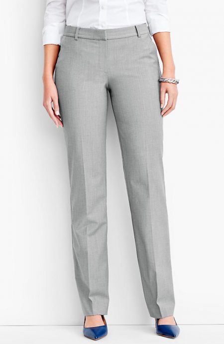 Womens warm weather dress pants with back pockets.
