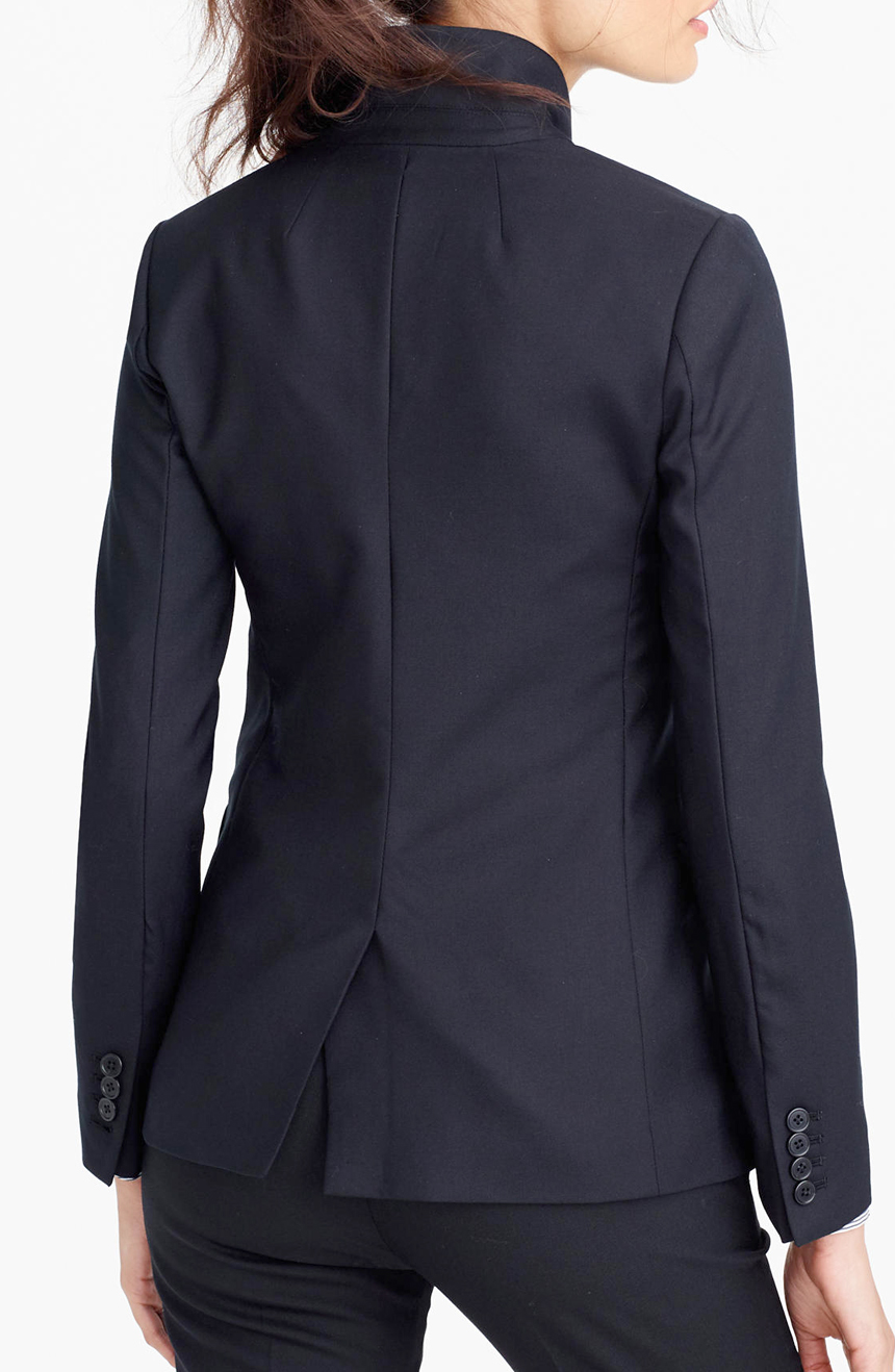 Womens work suit in sharkskin solves workwear problem | Baron Boutique