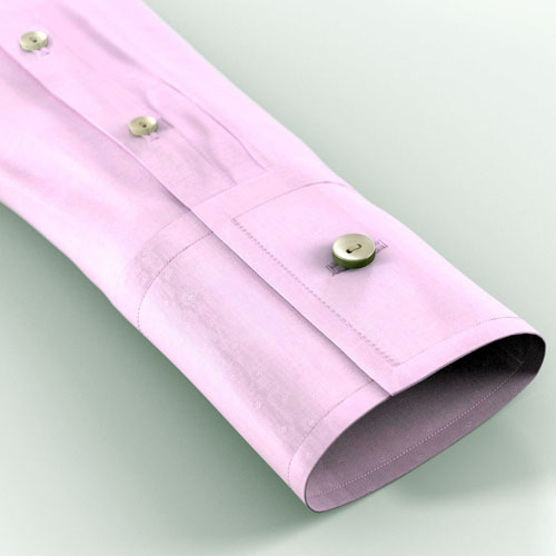 An image illustration of two sleeve placket buttons in a women’s shirt.