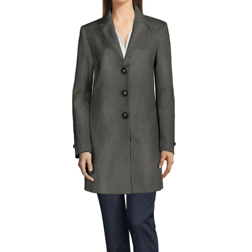 1 button vented sleeves cuffs in a women’s coat.