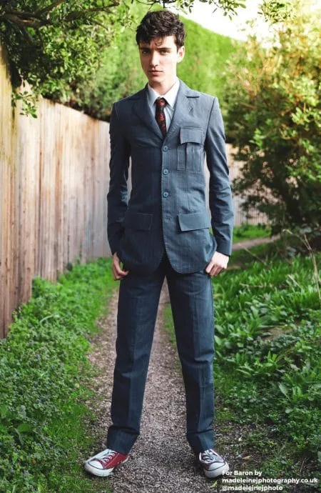 10th Doctor Who Blue Pinstripe suit.