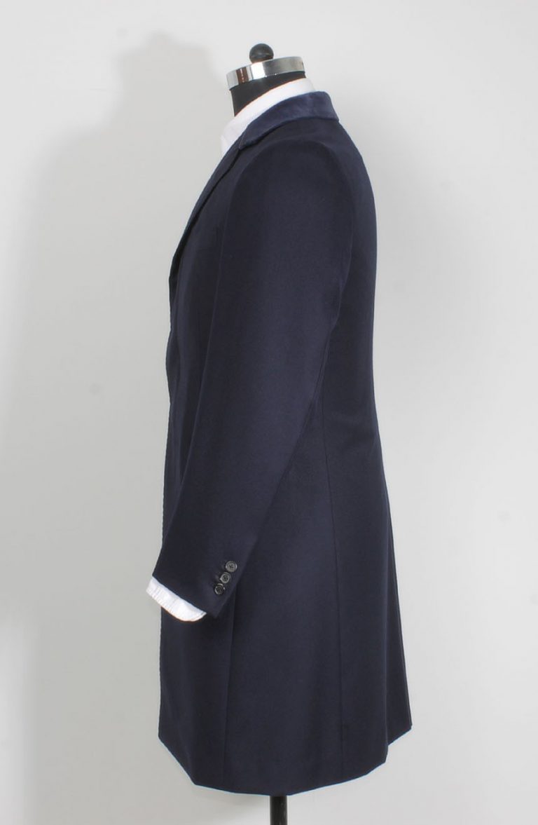 Womens navy Crombie coat replica from James Bond Spectre