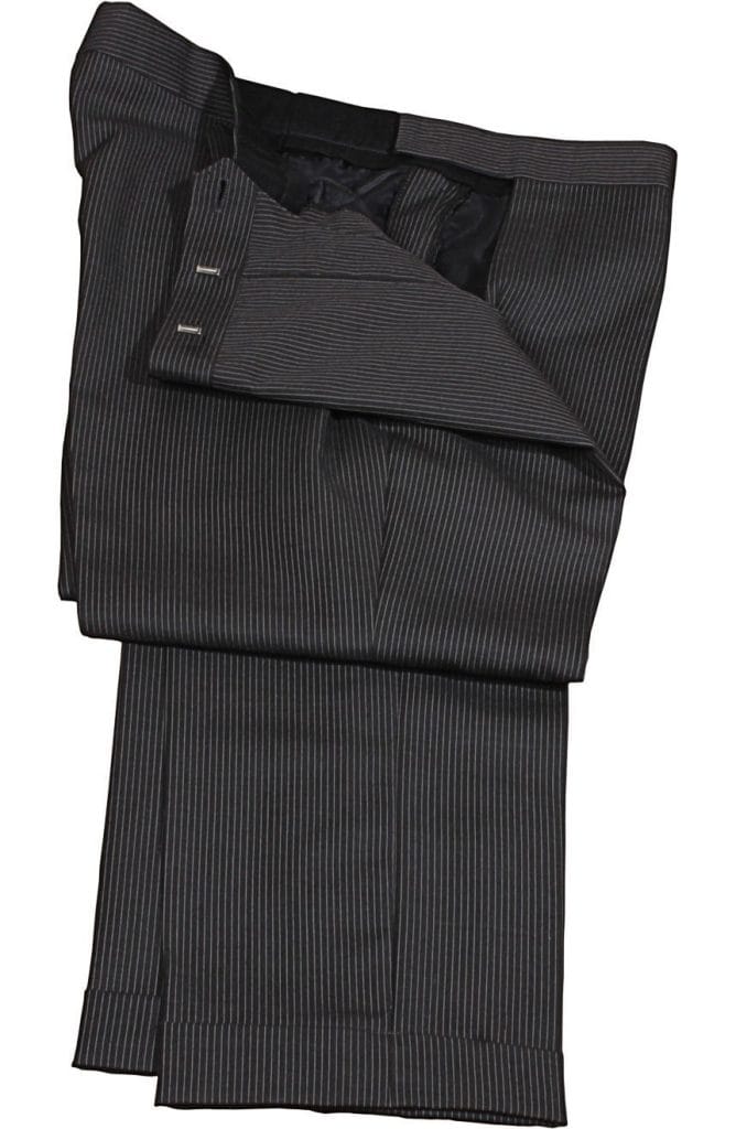 Charcoal grey pinstripe suit to cosplay James Bond from Skyfall