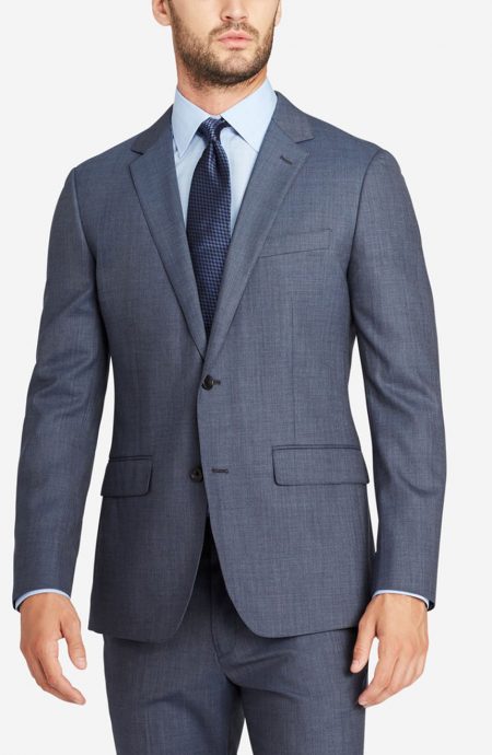 Slate Blue Wedding Suit 2 Button Notch Lapel - Groom Wedding Suit