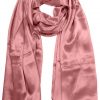 Pastel Pink mens aviator silk neck scarf 75 inches long in 100% pure satin silk.