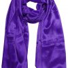 Deep Purple mens aviator silk neck scarf 75 inches long in 100% pure satin silk.