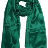 Algae green mens aviator silk neck scarf 75 inches long in 100% pure satin silk.