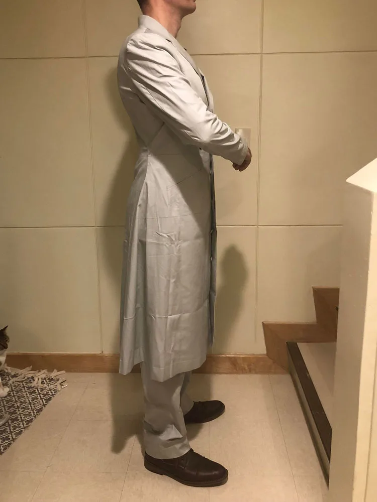 Matrix Revolutions Neo Try-on Test Trench Coat, A Full Right View.
