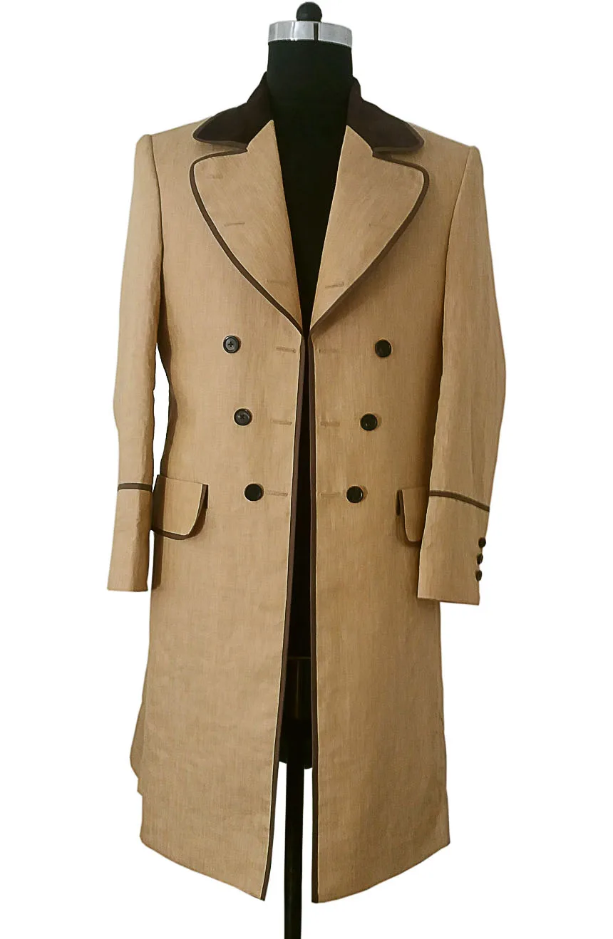 Men's Linen Frock Coat, Tailored to Measure | Baron Boutique Men's Linen Frock Coat, Tailored to Measure | Baron Boutique