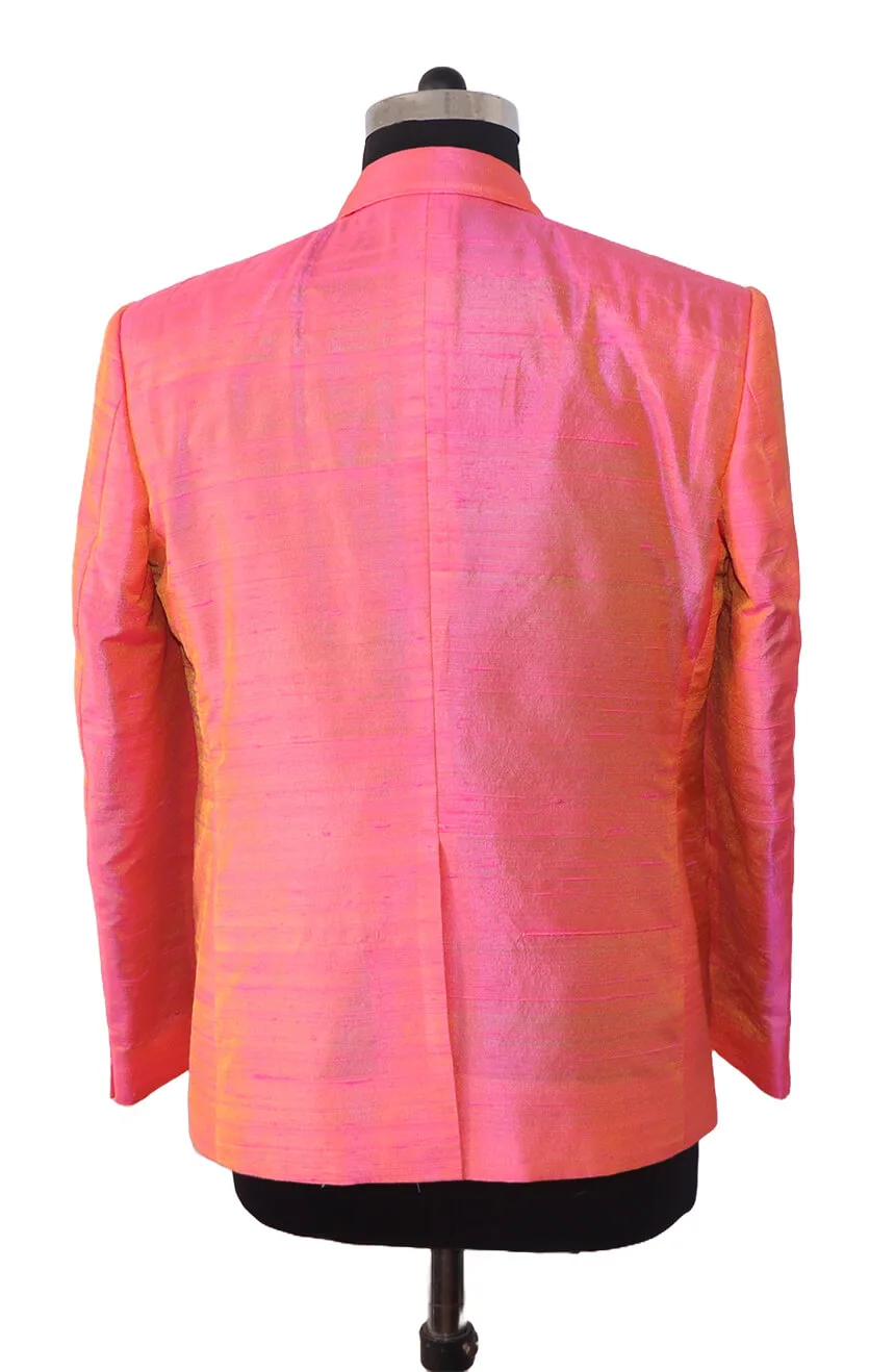 Mens Silk Blazer - Mens 100% Dupioni Silk Jacket | Tailored Silk
