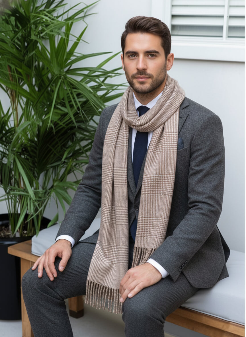 Genres Pure Fine Cashmere Men's Scarf | 100% Cashmere | 7 Colour Choices | Machine Washable
